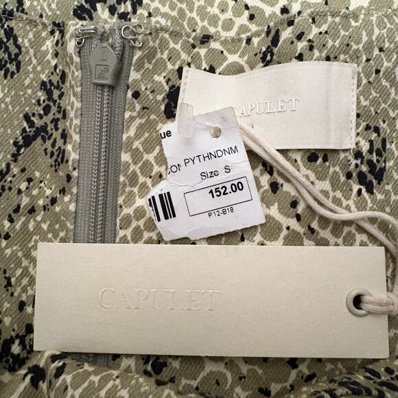 NWT Capulet Lola Bustier Denim Dress Python Snakeskin Print Mob Wife Size Small - Picture 6 of 8